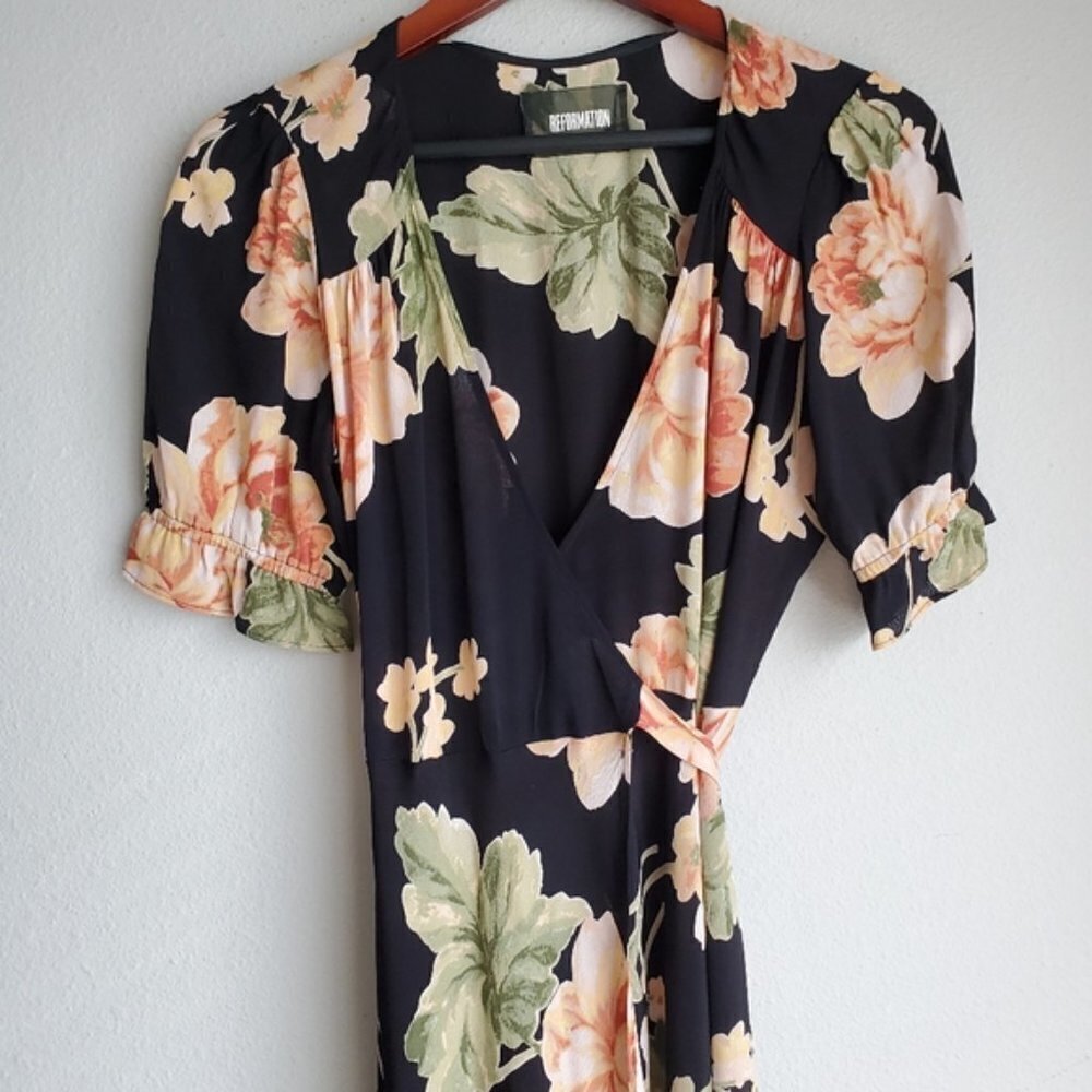 Reformation Addilyn Dress in Chateaux size XS NWT - Picture 7 of 12
